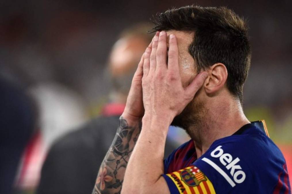 Lionel Messi fue uno de los jugadores del Barcelona que más estaba decepcionado.