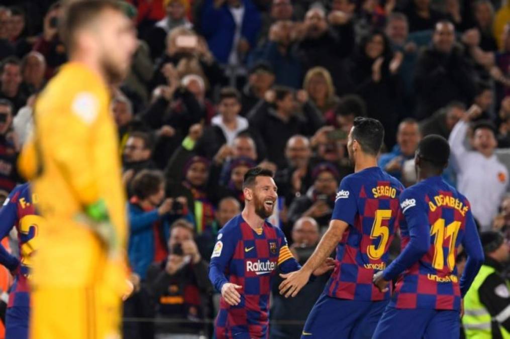 Messi fue clave para una victoria que permite tomar aire al técnico barcelonista, Ernesto Valverde, después de la derrota hace una semana en campo del Levante (3-1) y el empate del martes en casa ante el modesto Slavia Praga (0-0) en Champions.