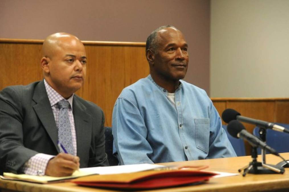 O.J. Simpson looks on during a parole hearing at the Lovelock Correctional Center in Lovelock, Nevada on July 20, 2017.<br/>Former American football star O.J. Simpson has spent nearly nine years in prison. A Nevada parole board is holding the hearing to decide whether the former National Football League (NFL) star and actor should be released from prison. / AFP PHOTO / POOL / Jason Bean / RESTRICTED TO EDITORIAL USE - MANDATORY CREDIT 'AFP PHOTO /POOL/ Jason Bean' - NO MARKETING NO ADVERTISING CAMPAIGNS - DISTRIBUTED AS A SERVICE TO CLIENTS<br/><br/>