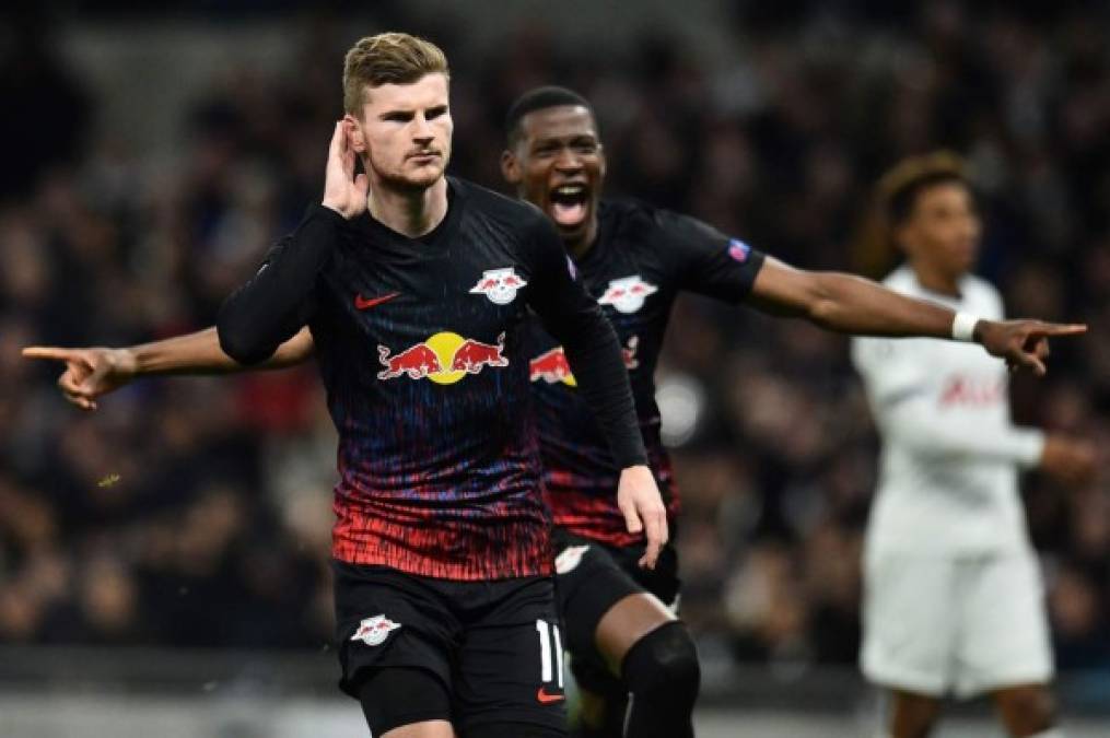 La celebración de Timo Werner tras marcar su gol contra el Tottenham. Foto AFP