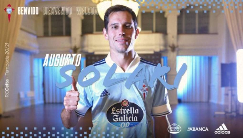 Augusto Solari: El mediocampista argentino fue anunciado como nuevo jugador del Celta de Vigo, firmó con el club español hasta junio de 2023. Llega procedente del Racing de Argentina.<br/>