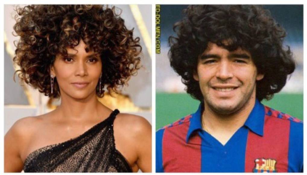 Halle Barry y Diego Maradona.