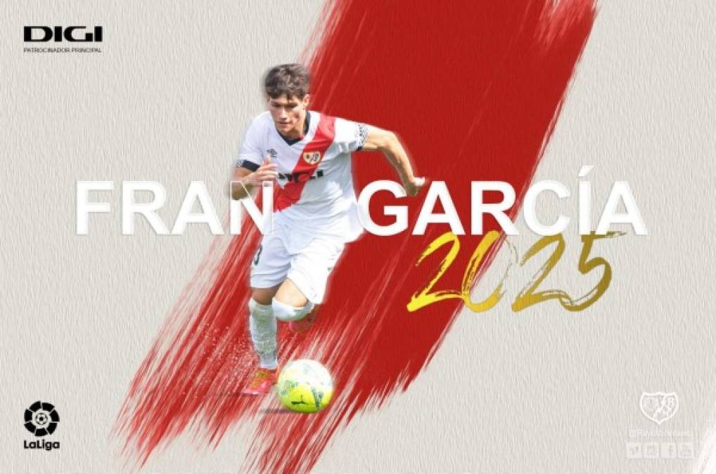 El Real Madrid ha realizado otra venta. Se trata de Fran García, quien ya es nuevo jugador en propiedad del Rayo Vallecano. Tras una temporada que acabó en éxito con el tan ansiado ascenso a Primera División, el canterano madridista continuará en Vallecas hasta el año 2025. <br/><br/>La temporada pasada estuvo cedido en el sur de Madrid con una opción de compra para este verano, la cual la han ejercido al ser uno de los pilares importantes de Iraola. El Real Madrid se guarda el 50% de los derechos de una futura venta y un derecho de tanteo para la próxima temporada.