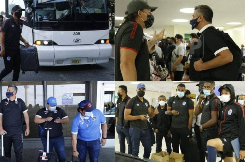 Olimpia y Motagua, los dos clubes más grandes de Honduras, arribaron a New Jersey en donde se enfrentarán este domingo en amistoso de cara a la próxima campaña. Pedro Troglio y Diego Vázquez dieron un gran ejemplo. Fotos Edwin Romero.