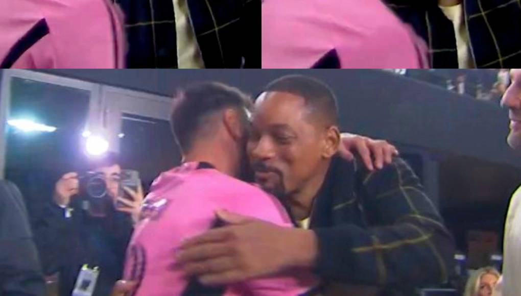 Lionel Messi se acercó para darle un abrazo a Will Smith. La alegría del actor tras saludarlo quedó evidenciado en las cámaras. 