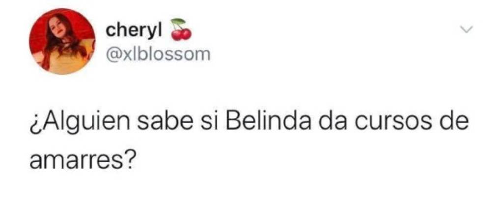 Las chicas se preguntan: '¿Qué les da Belinda a los hombres?' para que se enamoren de ella.