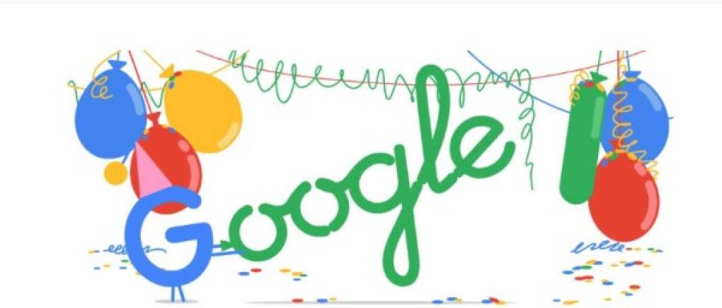 ESTADOS UNIDOS. Google llega a 18 años. Google celebró su cumpleaños 18 con un doodle, Larry Page y Sergey Brin la registraron el 27 de septiembre de 1988.