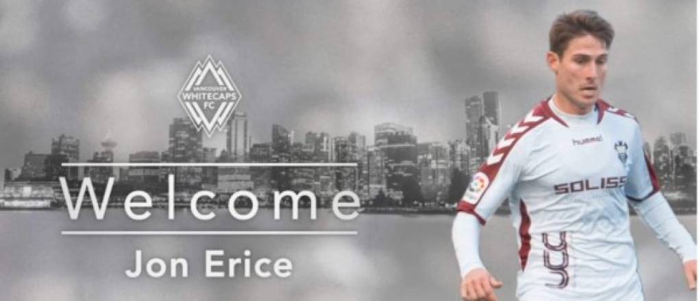 El Vancouver Whitecaps que milita en la MLS ha fichado al centrocampista español Jon Erice. Firma hasta finales de 2020.