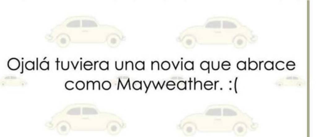 Las burlas sobre los abrazos de Mayweather no se han hecho esperar.