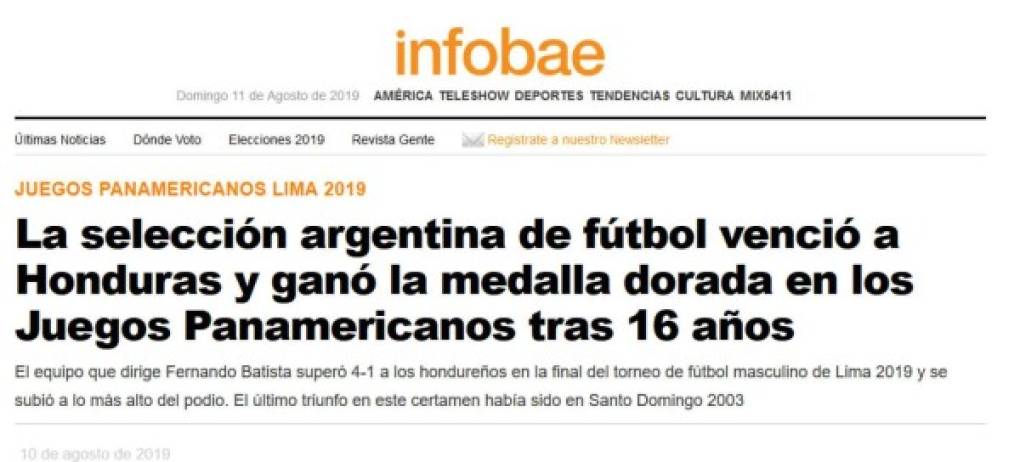 Infobae de Argentina.