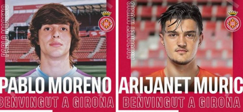 El Manchester City ha cedido a dos futbolistas al Girona. Se trata del delantero español Pablo Moreno y del portero kosovar Arijanet Muric, quienes hace días que se entrenan con sus nuevos compañeros.
