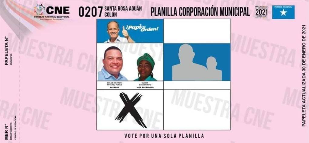 Así lucía Ricardo Antúnez en la planilla municipal en la elecciones primarias del Partido Nacional.