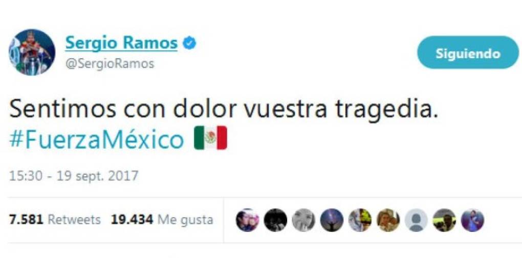 El mensaje de Sergio Ramos ha generado muestras de agradecimiento por parte de los mexicanos.