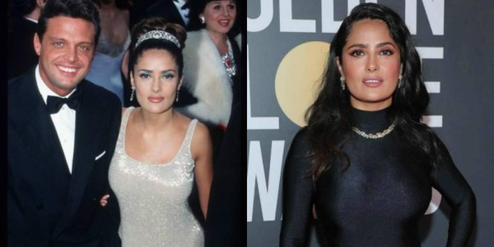 - Salma Hayek-<br/><br/>Cuando la actriz mexicana comenzó a hacerse espacio en Hollywood, mantuvo un romance con Luis Miguel. La mexicana asistió con él a la entrega del Oscar en 1997. La versión extra oficial es que ella lo dejó porque quería darle prioridad a su carrera.