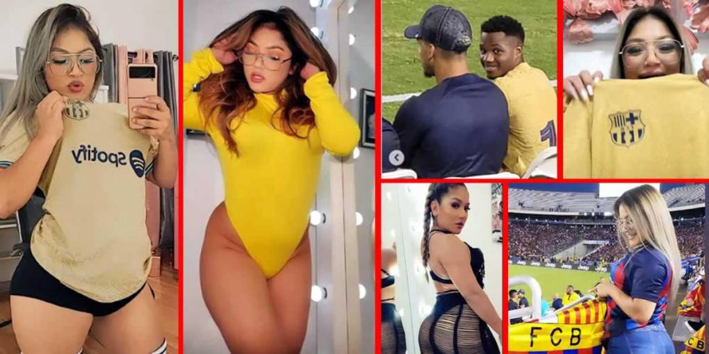 Esta aficionada hondureña se convirtió en sensación en las redes sociales tras viralizarse un video suyo en el que está tratando de llamar la atención del futbolista del Barcelona Ansu Fati en Estados Unidos.