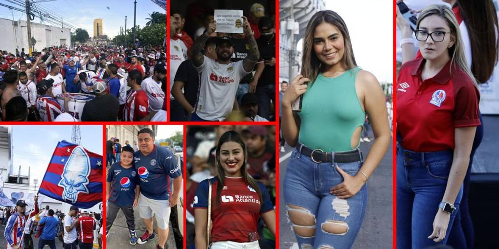 Las imágenes del ambientazo que se vivió en el Clásico Olimpia-Motagua que se jugó en el estadio Morazán, con fiesta blanca y bellas chicas.
