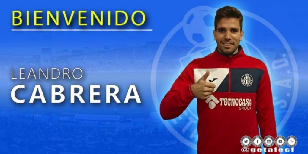 El jugador uruguayo Leandro Cabrera fue presentado como nuevo jugador del Getafe CF. Cabrera llega cedido por parte del Crotone italiano .