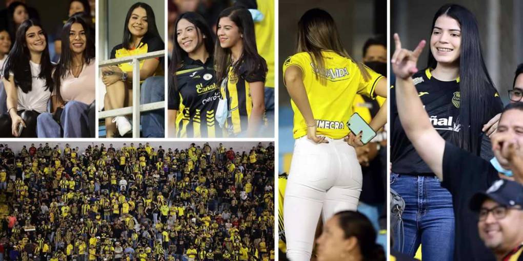 Gran ambiente se vivió en el estadio Morazán con el llenazo de la afición del Real España para el partido ante el Alajuelense de Costa Rica en la ida de semifinales de la Liga Concacaf. Bellas mujeres llegaron.