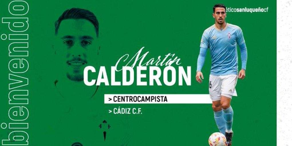 El Cádiz ha anunciado este viernes la cesión del centrocampista Manuel Martín Calderón al Atlético Sanluqueño, que milita en el grupo II de Primera RFEF.