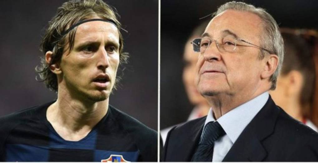 Florentio Pérez, presidente del Real Madrid, se ha pronunciado sobre los rumores que colocan a Modric en el Inter de Milan. 'La única posibilidad de que salga Modric es pagando 750 millones de euros', ha dicho .
