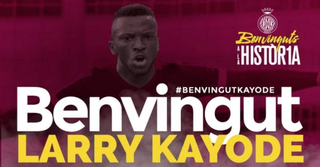 El delantero nigeriano 'Larry' Kayode (24 años), máximo goleador de la liga austriaca, se convierte en nuevo delantero del equipo catalán Girona. El jugador llega procedente del Manchester City donde ha firmado un contrato por cuatro años.