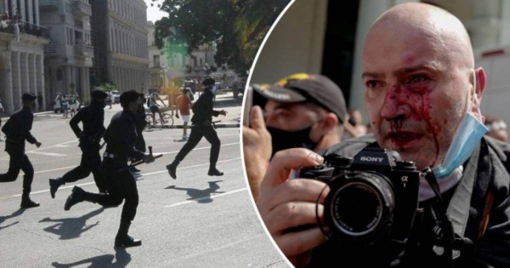 Miles de cubanos tomaron las calles para protestar contra el Gobierno al grito de '¡libertad!' en una jornada inédita que se saldó con cientos de detenidos y enfrentamientos después de que el presidente Miguel Díaz-Canel desplegara el temido escuadrón de 'boinas negras'.