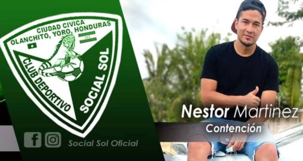 El que fuera jugador de Olimpia y Motagua, Néstor Martínez, se se ha convertido en nuevo fichaje del Social Sol. Llega para reforzar el mediocampo del club de la Liga de Ascenso.