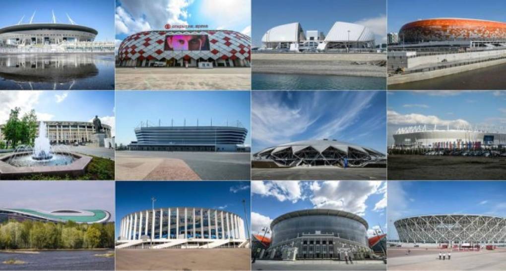 Todos los estadios del Mundial de Rusia 2018 están listos. Repasa a los recintos repartidos en 11 ciudades que acogerán partidos mundialistas a partir del 14 de junio. Foto AFP