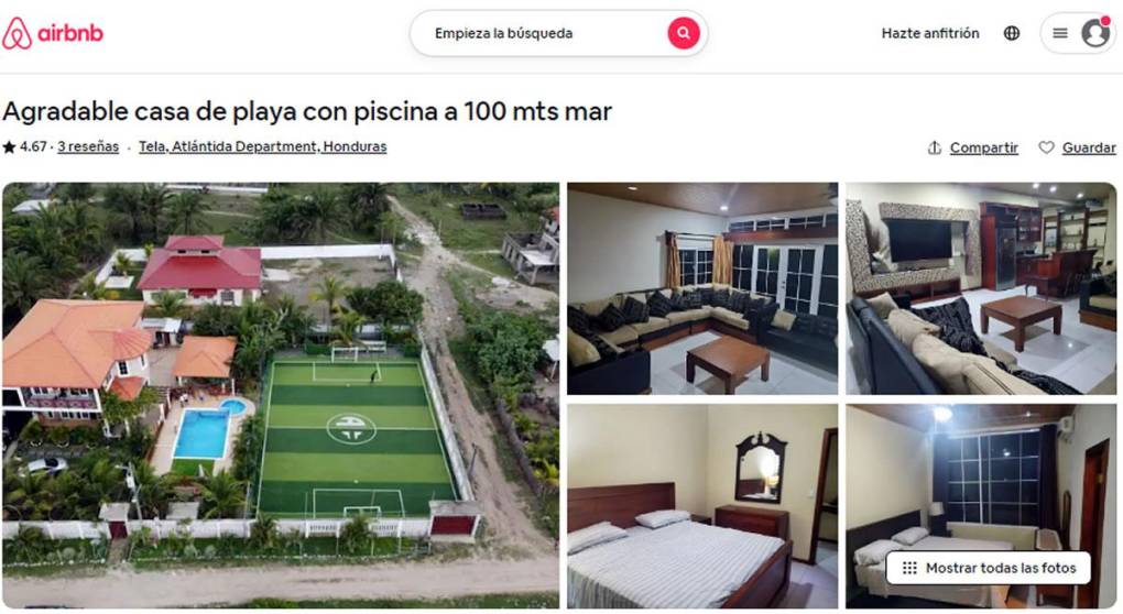 El futbolista del Girondins de Burdeos de Francia utiliza la aplicación ‘Airbnb‘, una página web que ofrece casas en alquiler.
