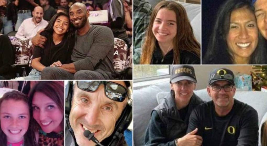 Al margen de la leyenda de la NBA y de su hija, siete personas más murieron en el trágico accidente aéreo que tuvo lugar este domingo en California.