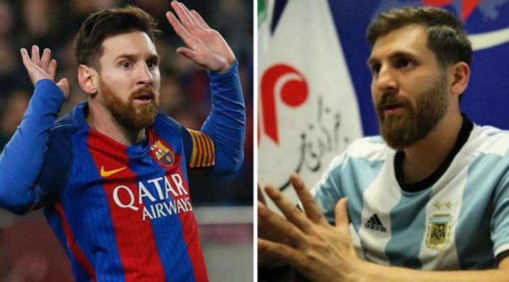 Messi tiene su doble en Irán, se llama Reza Paratesh y se hizo famoso en el 2019.