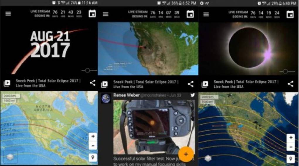 El museo Exploratorium de San Francisco transmitirá el evento en vivo y en español a través de la app Total Solar Eclipse. Incluso ofrecerá una opción con musicalización por Kronos Quartet. <br/>Gratis para iOS y Android.