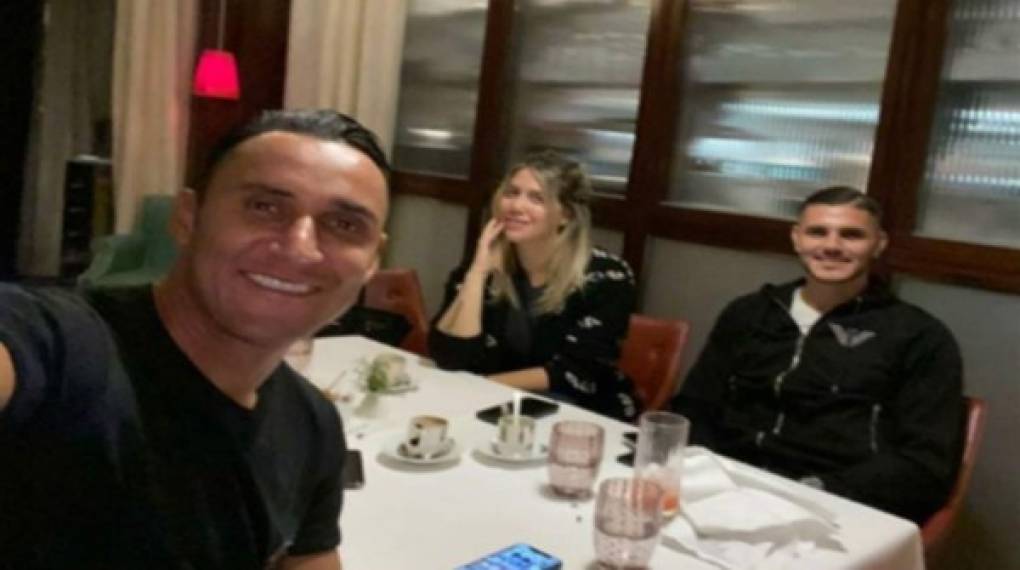 Keylor Navas ha iniciado una gran amistad con Mauro Icardi y su pareja, Wanda Nara.