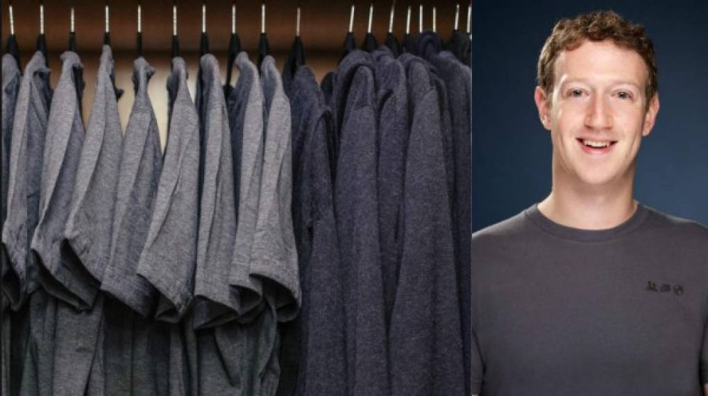 Mark Zuckerberg es conocido por su estilo casual de vestir y siempre en los mismos colores. El empresario lo justifica como una forma de tener que tomar una decisión menos cada día.
