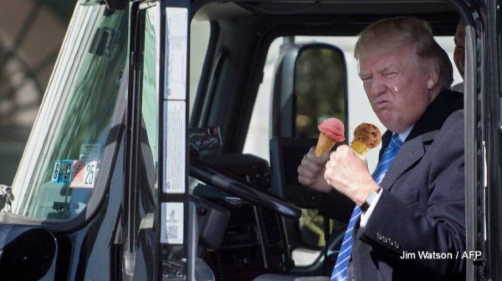 Otros usuarios de redes sociales imaginaron que el magnate vendía helados en un camión de 18 ruedas.