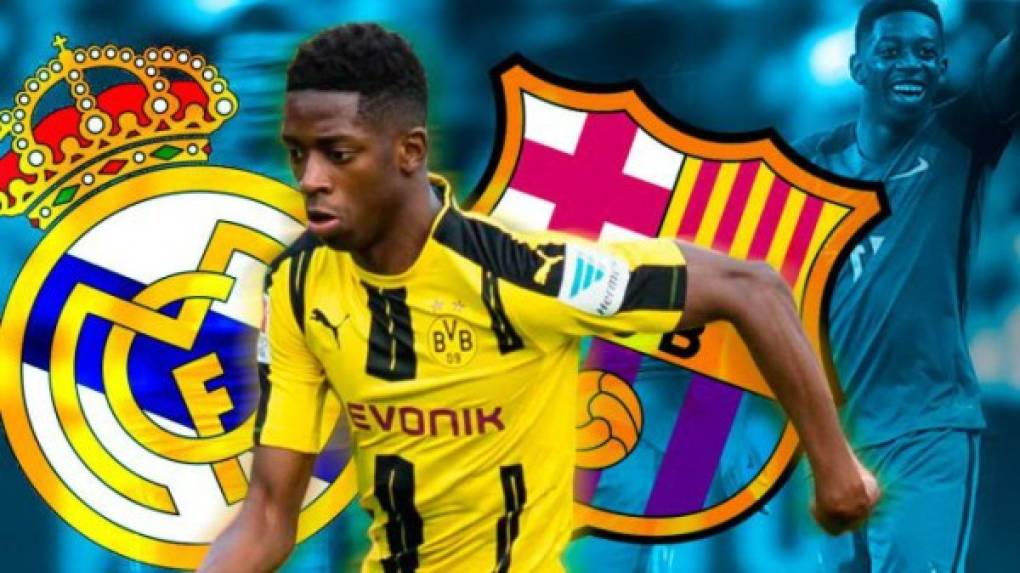 Se avecina nueva guerra entre los dos clásicos del futbol español. Real Madrid y Barcelona han puesto sus ojos en una de las estrellas del Borussia Dortmund, Ousmane Dembelé, para hacerse con sus servicios en el presente mercado de fichajes. Según informa Onda Cero, el equipo blanco se habría lanzado con todo por el extremo francés, uno de los objetivos del Barça para sustituir a Neymar. El joven francés se ha destapado este año en el Dortmund. Su precio rondaría los 70 millones de euros.