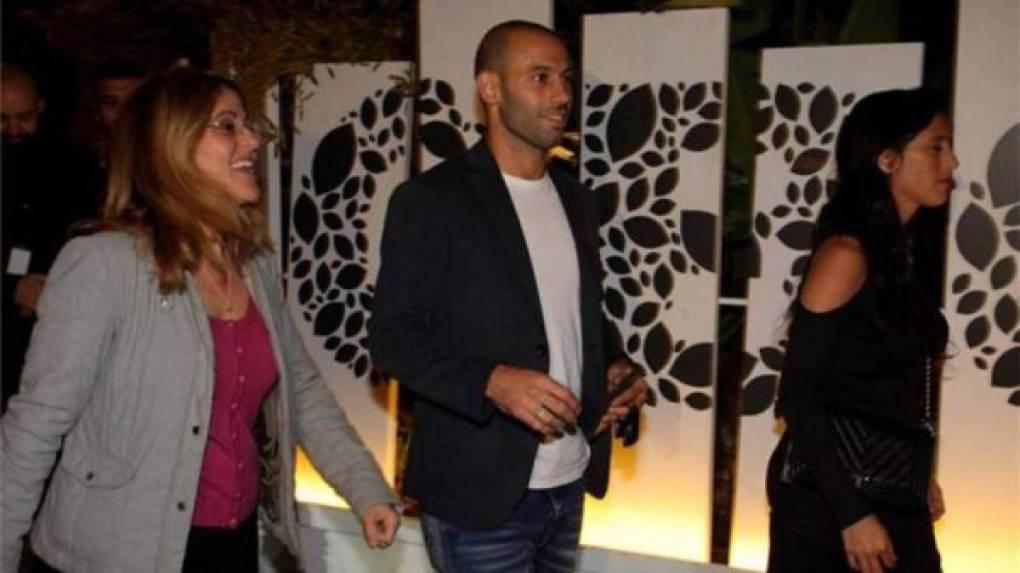 Javier Mascherano a su llegada a la cena.