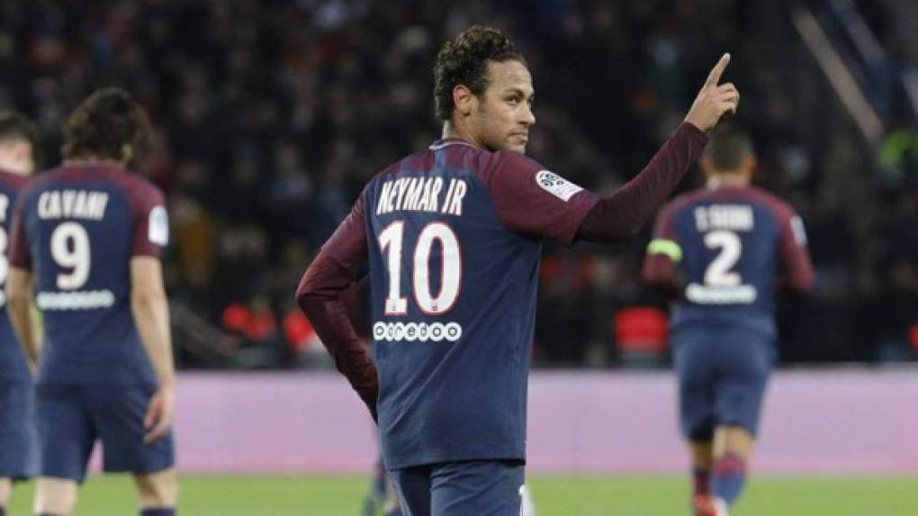 10. Neymar (Paris Saint-Germain) 19 goles - 38 puntos.