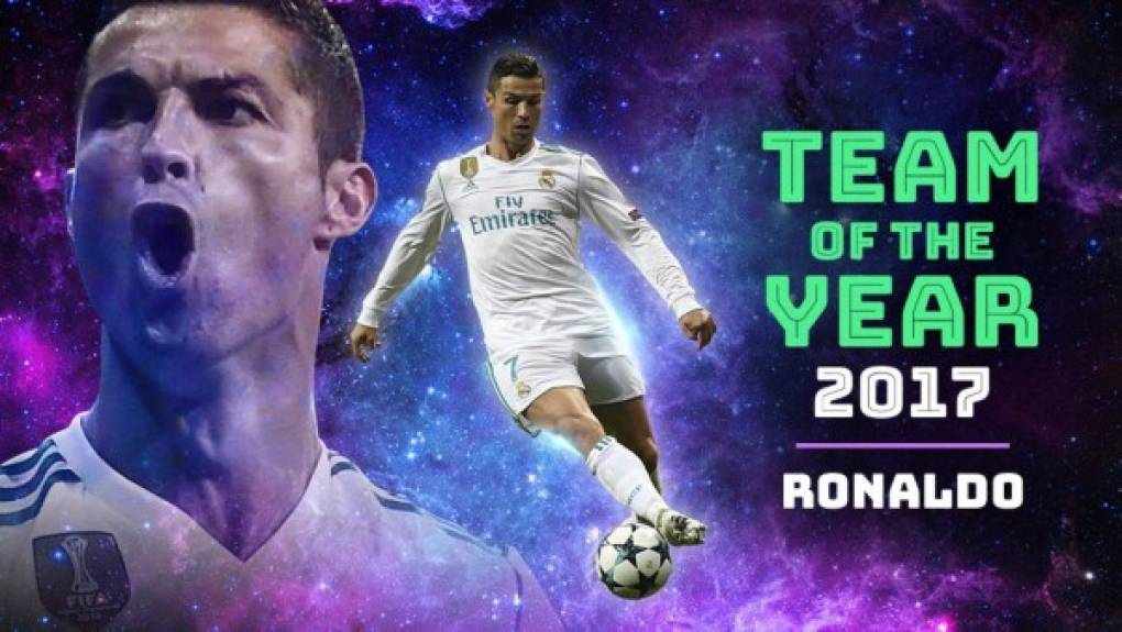 El delantero Cristiano Ronaldo (POR, Real Madrid) 55,7% 444.430 votos.
