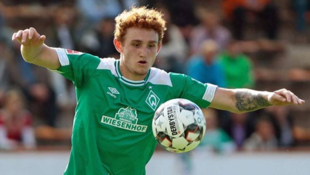 Joshua Sargent, delantero y su actual equipo es el Werder Bremen de la Bundesliga de Alemania. Tiene 20 años.