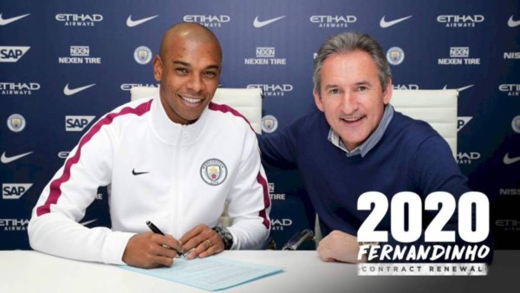 Fernandinho ha firmado una ampliación de contrato por dos años con el Manchester City, comprometiéndose con el club hasta hasta 2020. 'Este es un club con un futuro fantástico y quiero ser parte de él durante el mayor tiempo posible', ha dicho.