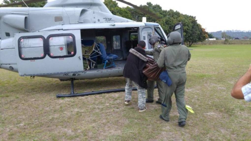 El cadáver de Berta Cáceres fue llevado en helicóptero a la morgue de Tegucigalpa.