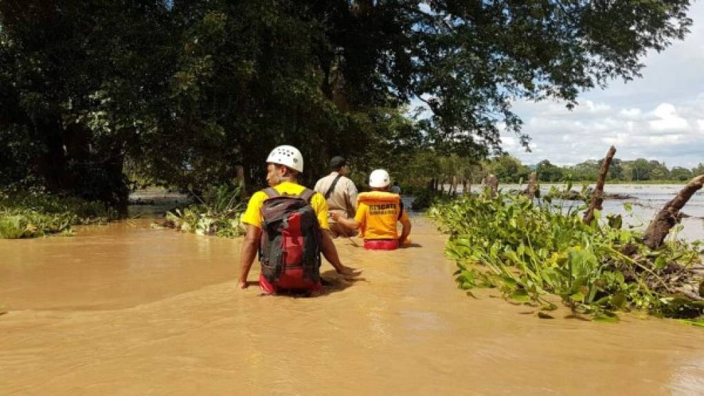En Catacamas se inundaron 10 viviendas y cerca de 30 manzanas de cultivos.