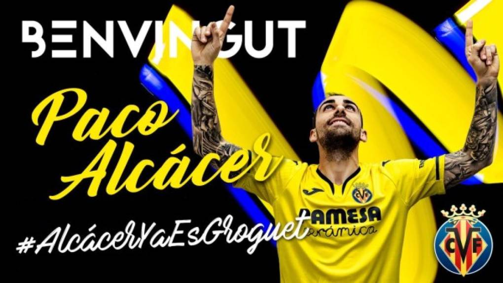 El Villarreal hizo oficial de forma definitiva la contratación de Paco Alcácer .El delantero valenciano deja el Borussia Dortmund y firma para lo que queda de temporada y las próximas cinco y se convierte, previo pago de 25 millones de euros al club alemán, en el fichaje más caro de la entidad azulejera al superar los 20 que pagó por Gerard Moreno en el verano del 2018.