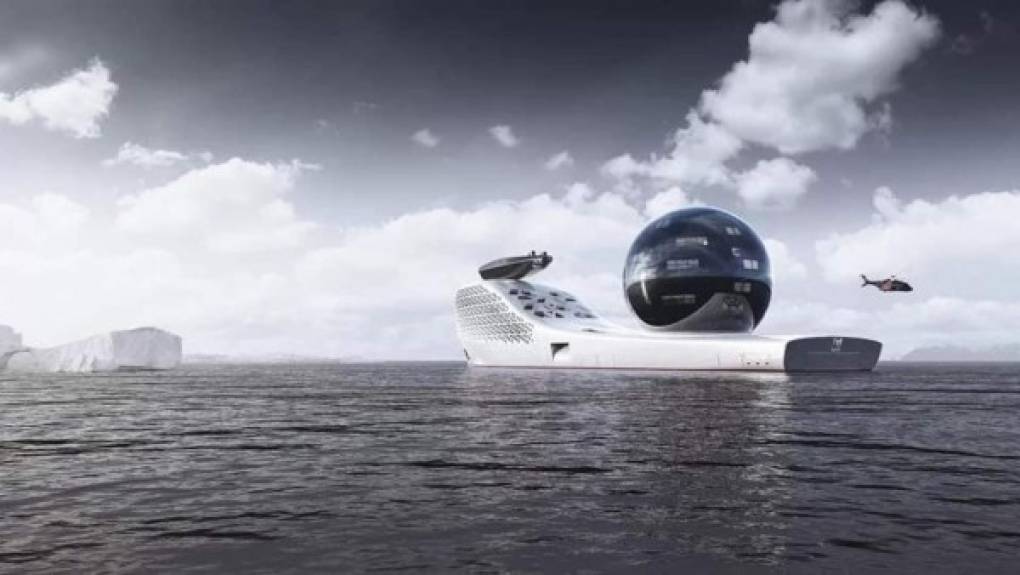 El diseño futurista de Earth 300 está orientado para inspirar a sus tripulantes a generar conciencia sobre la contaminación que generan las embarcaciones en el mundo. Foto Earth 300.com