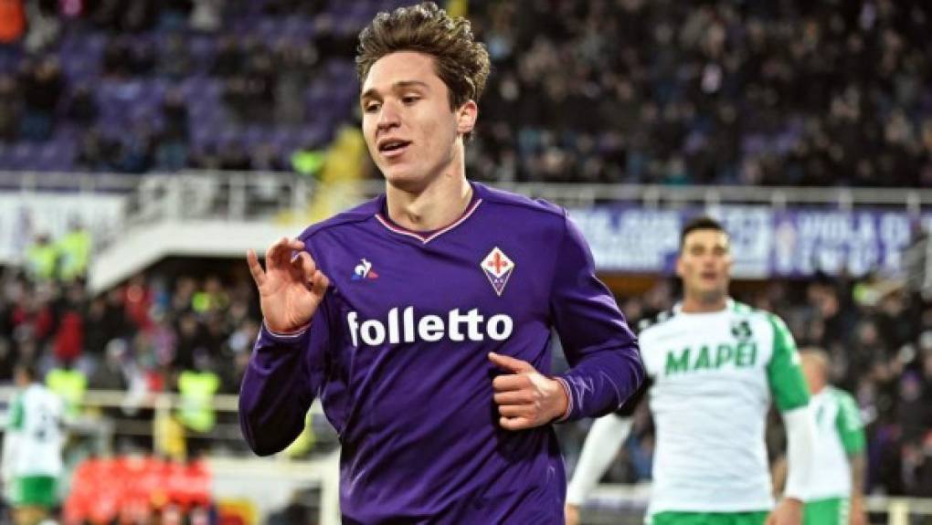 Federico Chiesa: El nombre del joven extremo italiano no es la primera vez que suena para la Juventus. Se menciona que la Fiorentina pide entre 60 y 70 millones de euros.