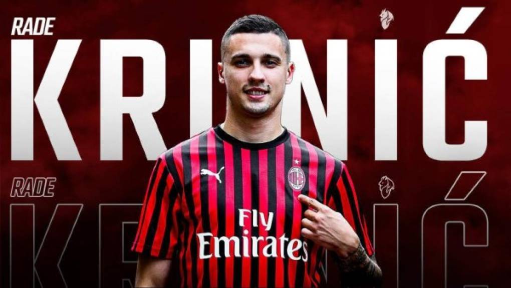 El AC Milan ha fichado al mediocentro bosnio Rade Krunic por 8.000.000 €. Firma hasta junio de 2024 y llega procedente del Empoli.