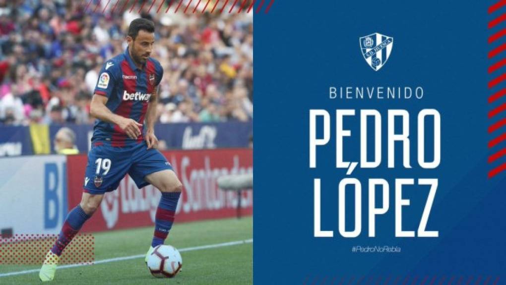 Pedro López se ha convertido este martes en nuevo jugador del Huesca. Llega procedente del Levante para reforzar la defensa.