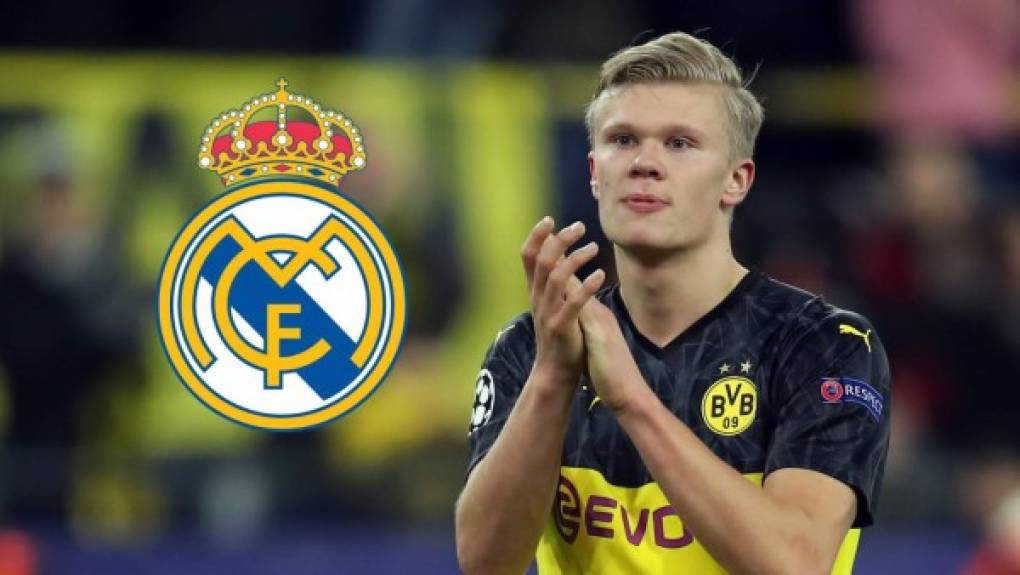 Erling Haaland - Según el diario Marca, el Real Madrid ya han puesto sus ojos en el delantero de moda del fútbol europeo, el noruego del Borussia Dortmund. El atacante 19 años está batiendo todos los registros en sus primeros meses en Alemania y no ha acusado el cambio de jugar en Austria con el Salzburgo a jugar en la Bundesliga, uno de los grandes torneos de Europa. Haaland es el favorito del Madrid para reforzar su ataque.