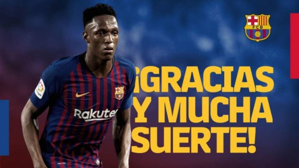 Oficial: El FC Barcelona ha traspasado al colombiano Yerry Mina al Everton por un montante de 30 millones 250 mil euros, más 1'5 de variables, ha informado el club catalán. La actuación destacada del central en el pasado Mundial de Rusia no ha sido suficiente en el club azulgrana para concederle una nueva oportunidad . El cudro culé le dio 11'8 millones de euros al Palmeiras por sus servicios en enero.